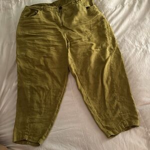 Summer lantern style 100% linen pants